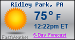 Weather Forecast for Ridley Park, PA