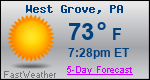 Weather Forecast for West Grove, PA