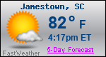 Weather Forecast for Jamestown, SC