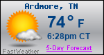 Weather Forecast for Ardmore, TN