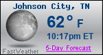 Weather Forecast for Johnson City, TN