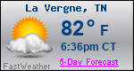 Weather Forecast for La Vergne, TN