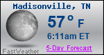 Weather Forecast for Madisonville, TN