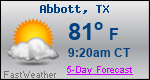 Weather Forecast for Abbott, TX