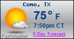 Weather Forecast for Como, TX