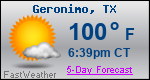 Weather Forecast for Geronimo, TX