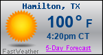 Weather Forecast for Hamilton, TX