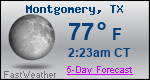 Weather Forecast for Montgomery, TX