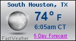 Weather Forecast for South Houston, TX