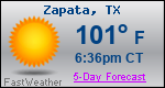 Weather Forecast for Zapata, TX