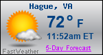 Weather Forecast for Hague, VA