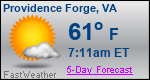 Weather Forecast for Providence Forge, VA
