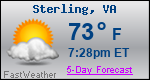 Weather Forecast for Sterling, VA