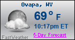 Weather Forecast for Ovapa, WV