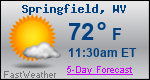 Weather Forecast for Springfield, WV