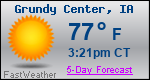 Weather Forecast for Grundy Center, IA