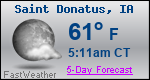 Weather Forecast for Saint Donatus, IA