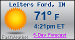 Weather Forecast for Leiters Ford, IN
