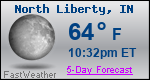 Weather Forecast for North Liberty, IN