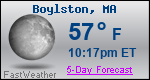 Weather Forecast for Boylston, MA