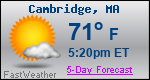 Weather Forecast for Cambridge, MA