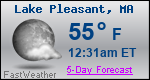 Weather Forecast for Lake Pleasant, MA