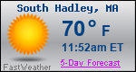 Weather Forecast for South Hadley, MA