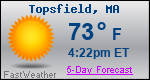 Weather Forecast for Topsfield, MA