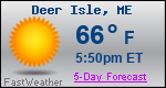 Weather Forecast for Deer Isle, ME
