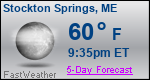 Weather Forecast for Stockton Springs, ME