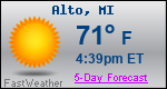 Weather Forecast for Alto, MI