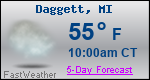 Weather Forecast for Daggett, MI