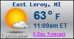 Weather Forecast for East Leroy, MI