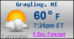 Weather Forecast for Grayling, MI