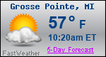 Weather Forecast for Grosse Pointe, MI
