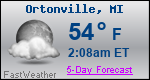 Weather Forecast for Ortonville, MI