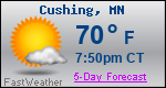 Weather Forecast for Cushing, MN