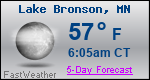 Weather Forecast for Lake Bronson, MN
