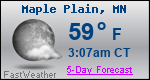 Weather Forecast for Maple Plain, MN