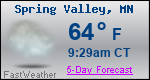 Weather Forecast for Spring Valley, MN