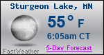 Weather Forecast for Sturgeon Lake, MN