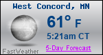 Weather Forecast for West Concord, MN