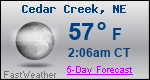 Weather Forecast for Cedar Creek, NE