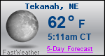 Weather Forecast for Tekamah, NE