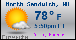 Weather Forecast for North Sandwich, NH