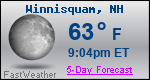 Weather Forecast for Winnisquam, NH