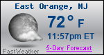 Weather Forecast for East Orange, NJ