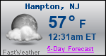 Weather Forecast for Hampton, NJ
