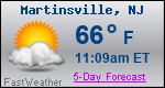 Weather Forecast for Martinsville, NJ