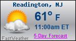 Weather Forecast for Readington, NJ